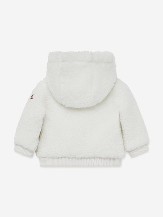 Moncler Enfant Baby Girls Zip Up Cardigan in White