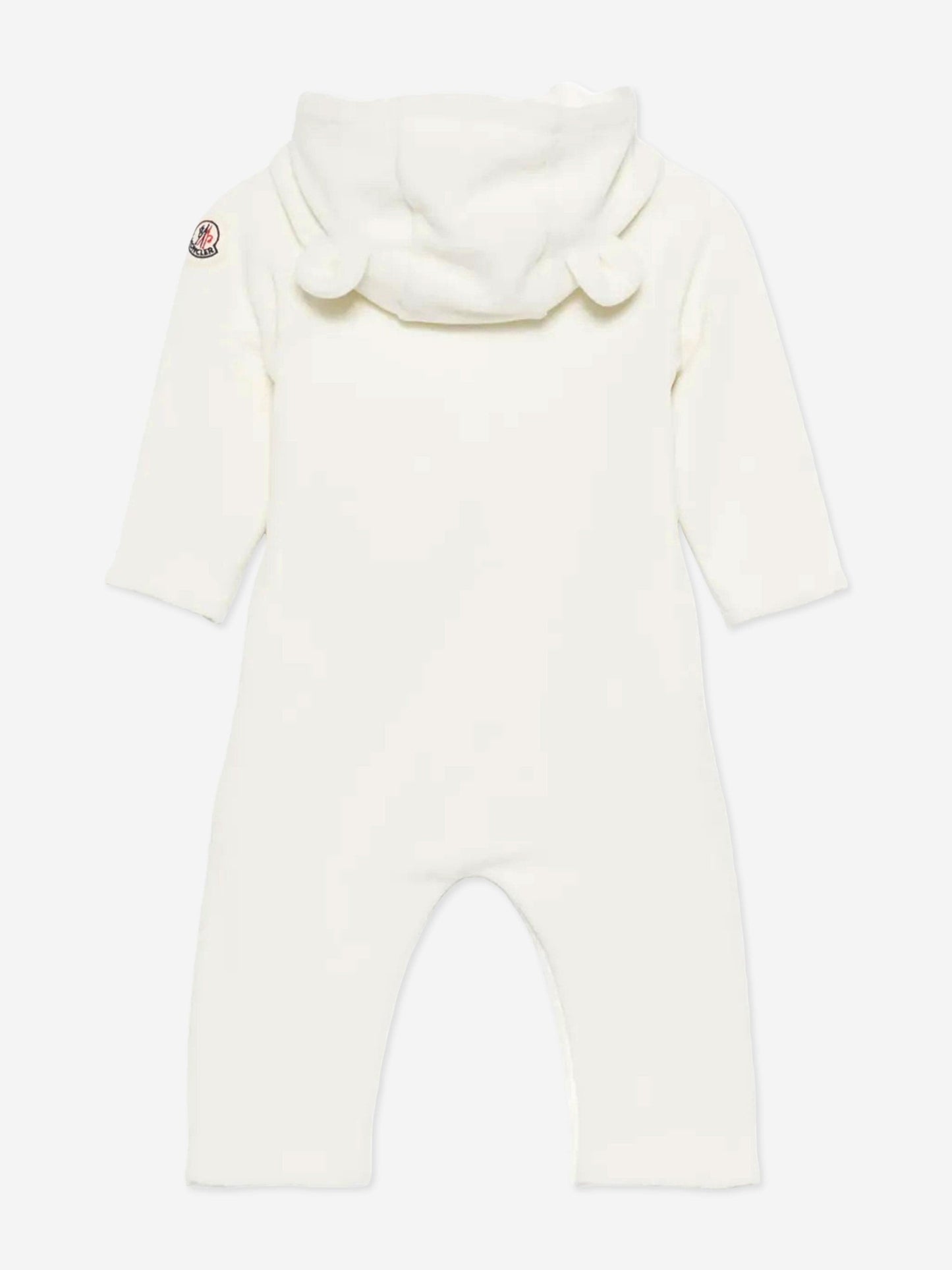Moncler Enfant Baby Romper with Ears in Ivory