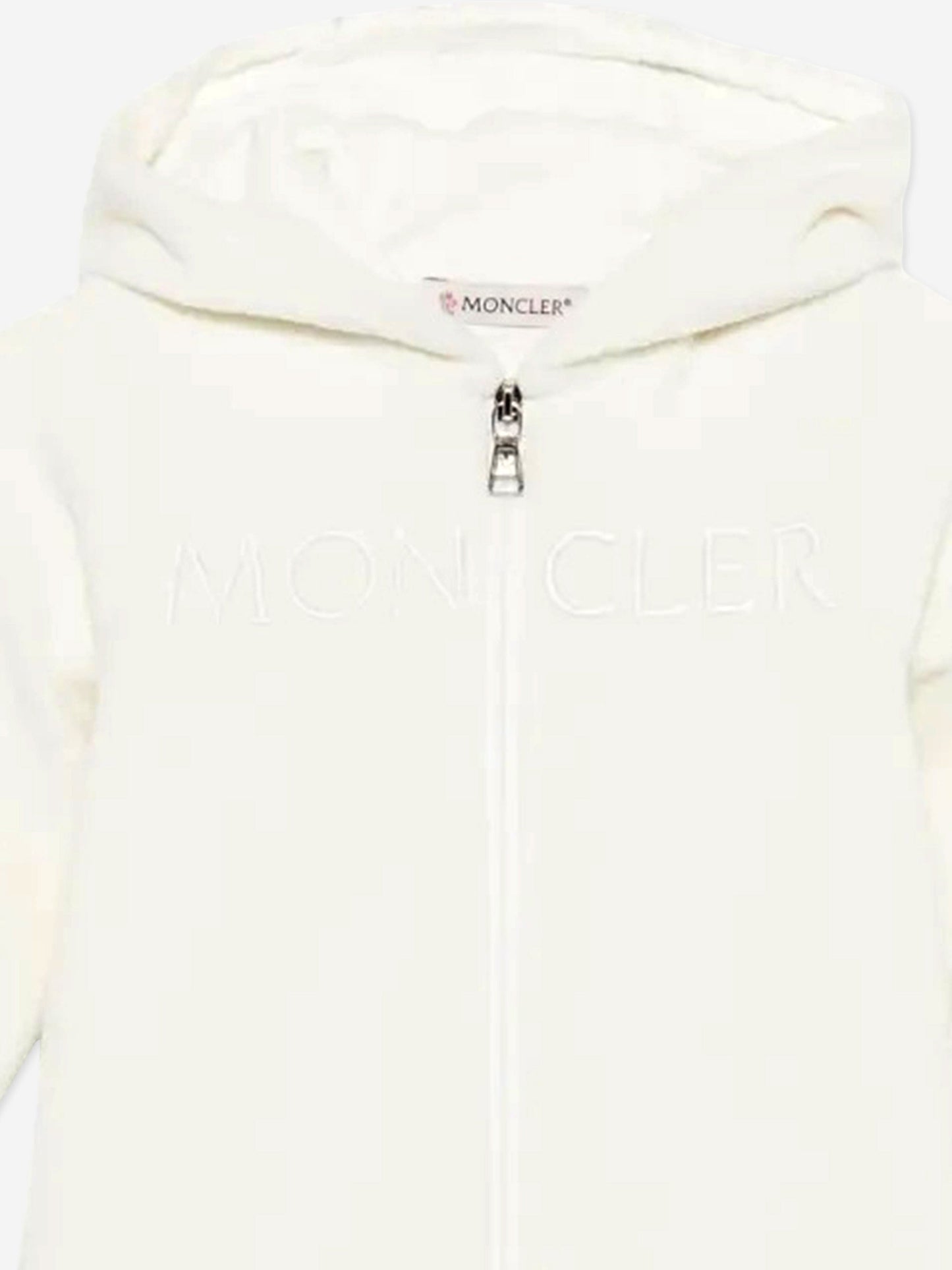 Moncler Enfant Baby Romper with Ears in Ivory