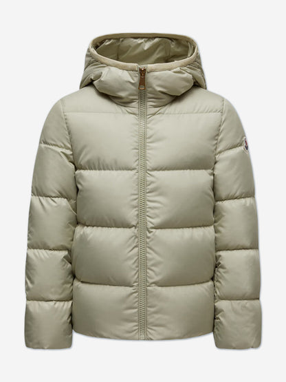 Moncler Enfant Girls Down Padded Beulah Jacket in Green