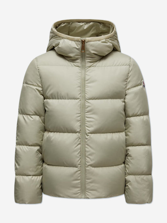 Moncler Enfant Girls Down Padded Beulah Jacket in Green