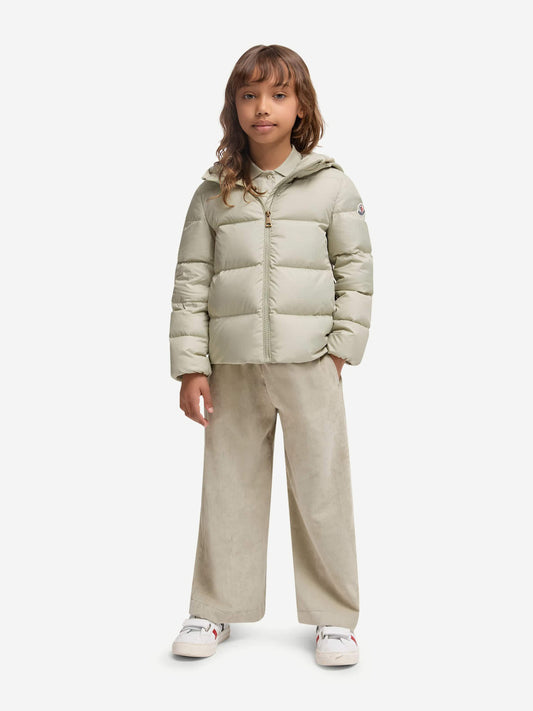 Moncler Enfant Girls Down Padded Beulah Jacket in Green