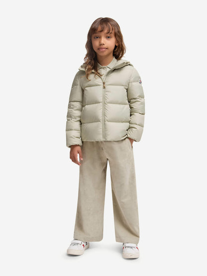 Moncler Enfant Girls Down Padded Beulah Jacket in Green