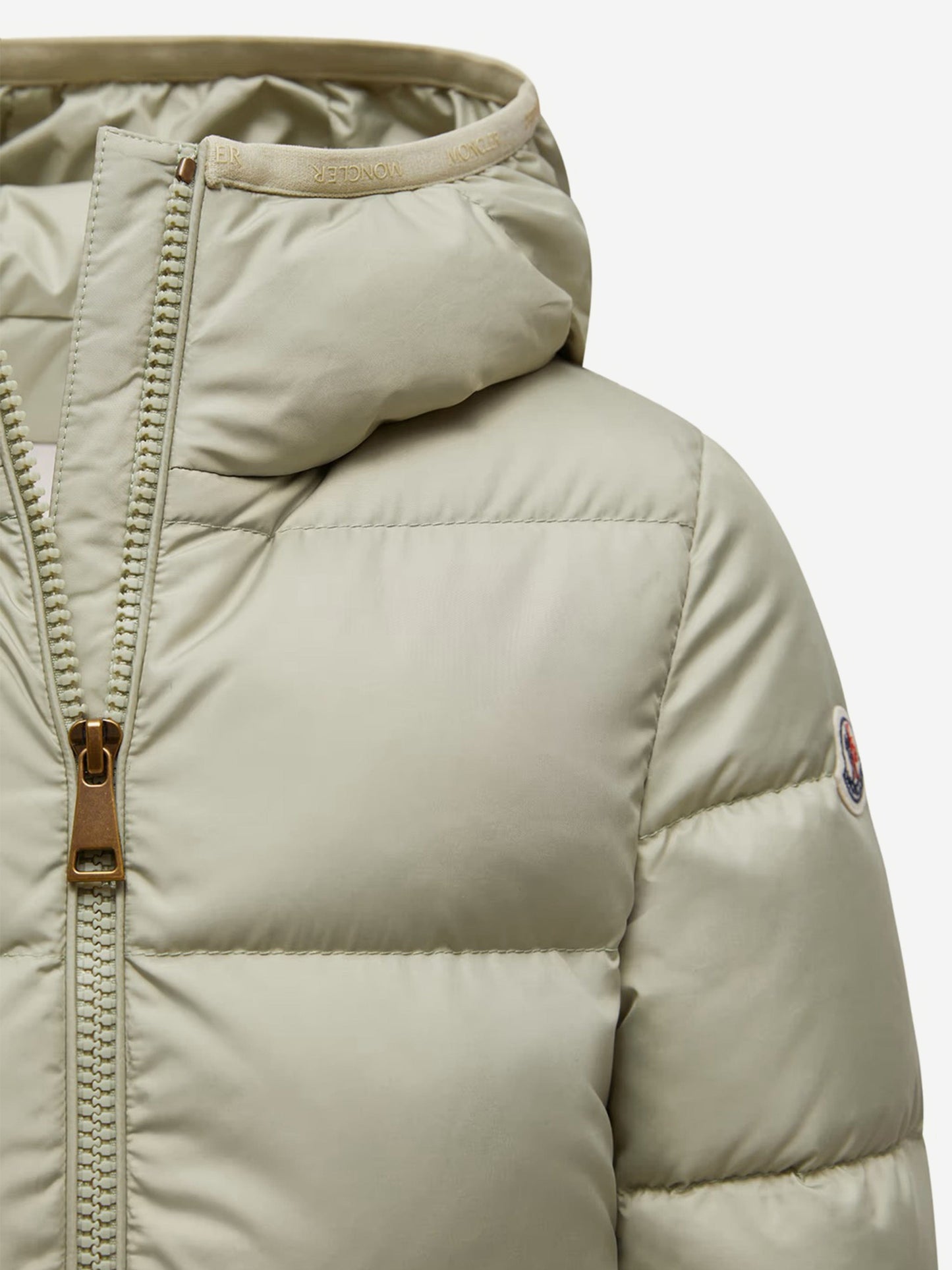Moncler Enfant Girls Down Padded Beulah Jacket in Green