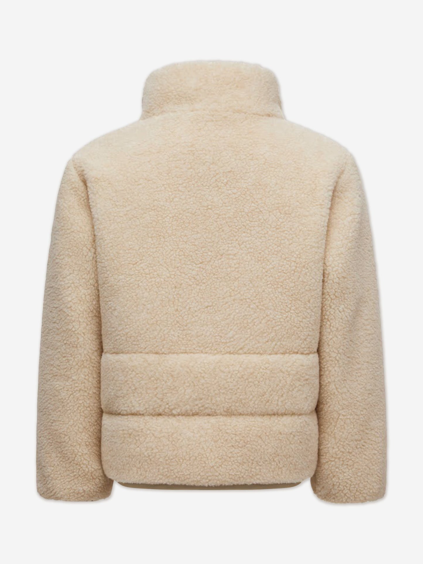 Moncler Enfant Kids Teddy Fleece Casan Jacket in Ivory