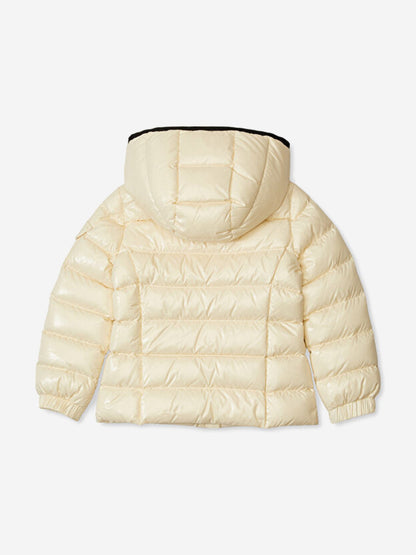 Moncler Enfant Girls Down Padded Bady Jacket in Ivory