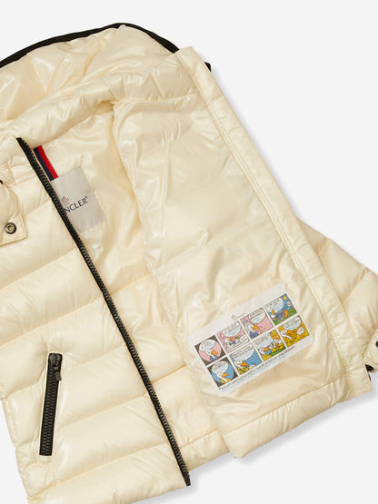 Moncler Enfant Girls Down Padded Bady Jacket in Ivory