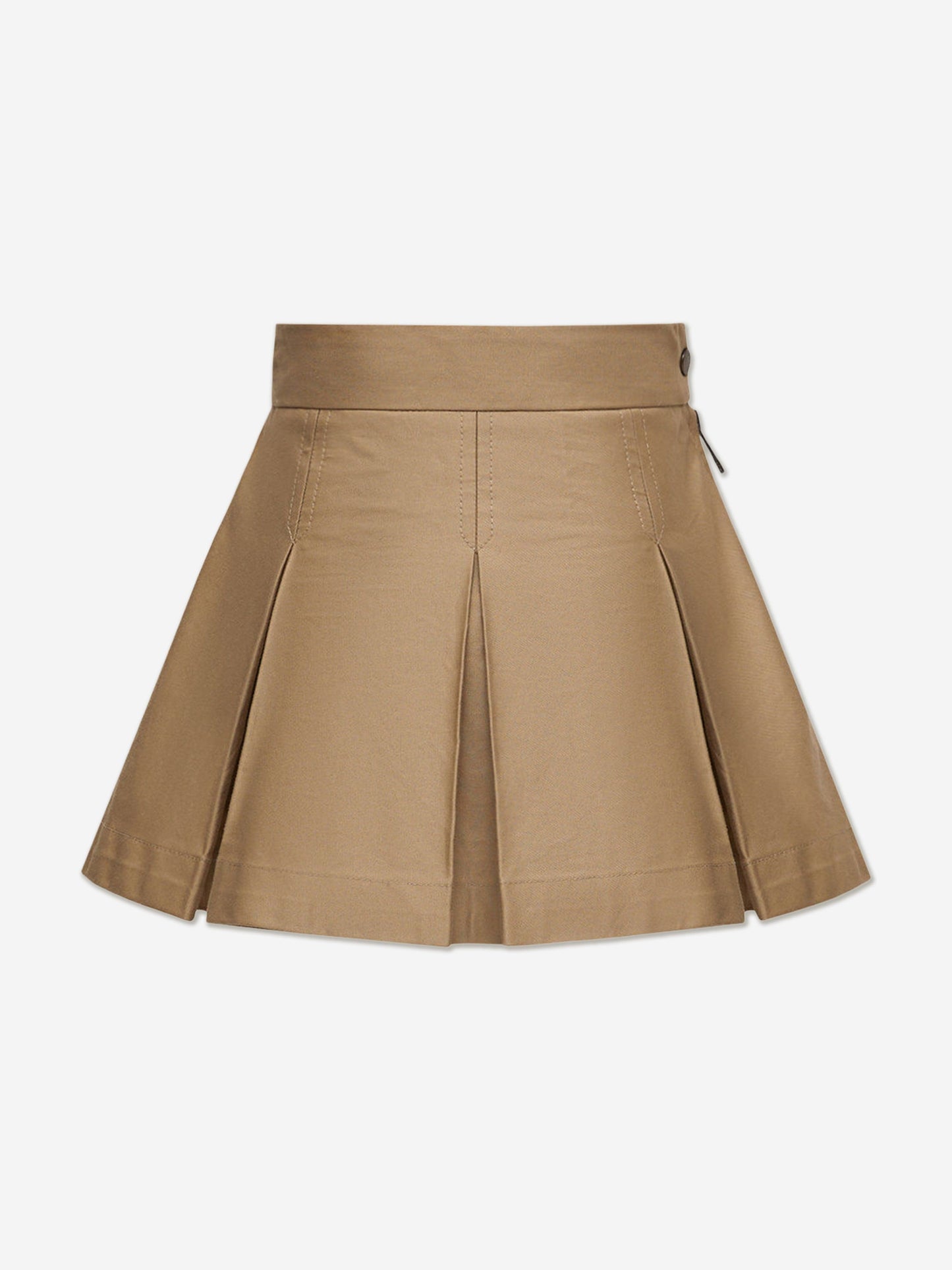 Moncler Enfant Girls Pleated Skirt in Beige