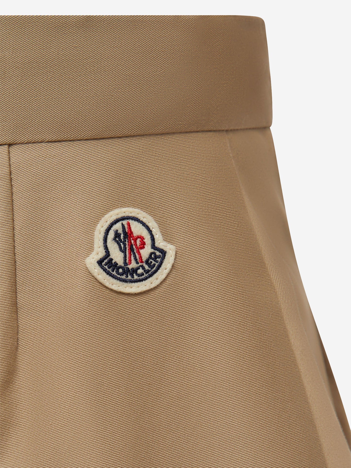 Moncler Enfant Girls Pleated Skirt in Beige
