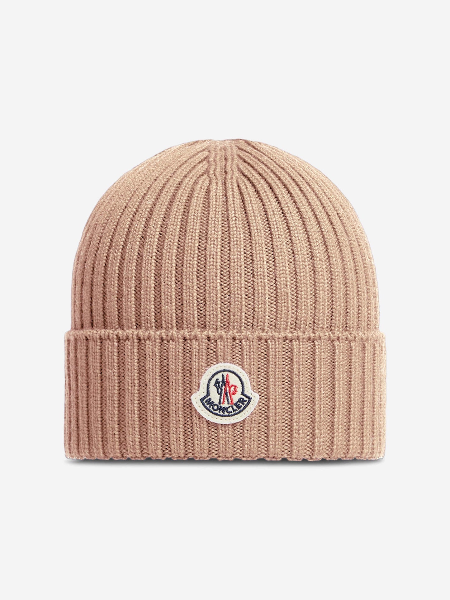 Moncler Enfant Girls Wool Beanie Hat in Pink
