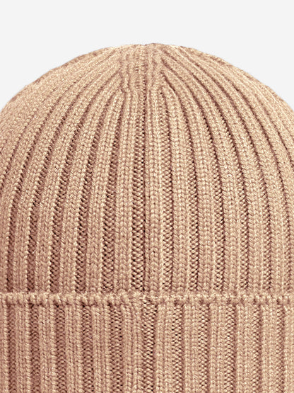 Moncler Enfant Girls Wool Beanie Hat in Pink