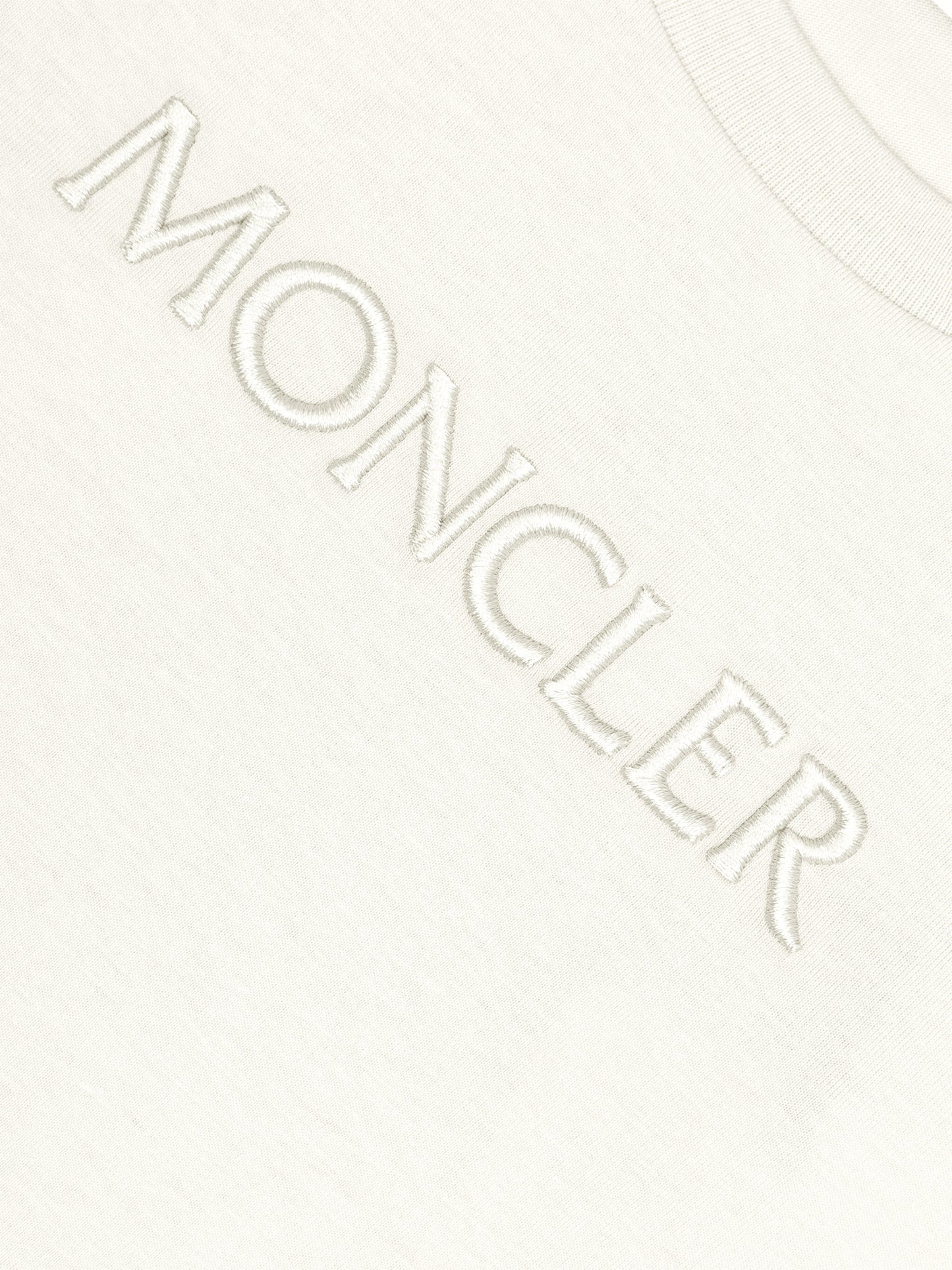 Moncler Enfant Girls Logo T-Shirt in Ivory