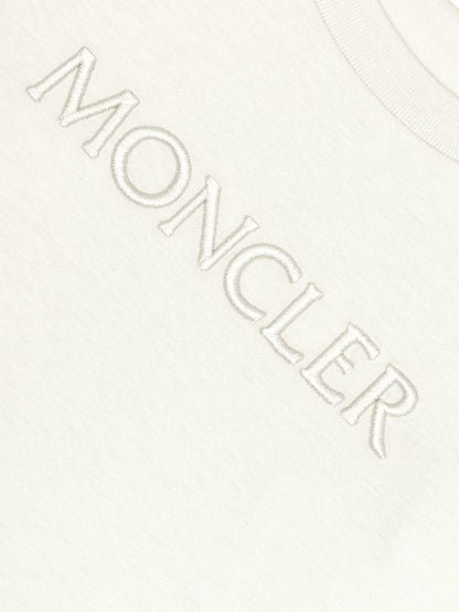 Moncler Enfant Girls Logo T-Shirt in Ivory