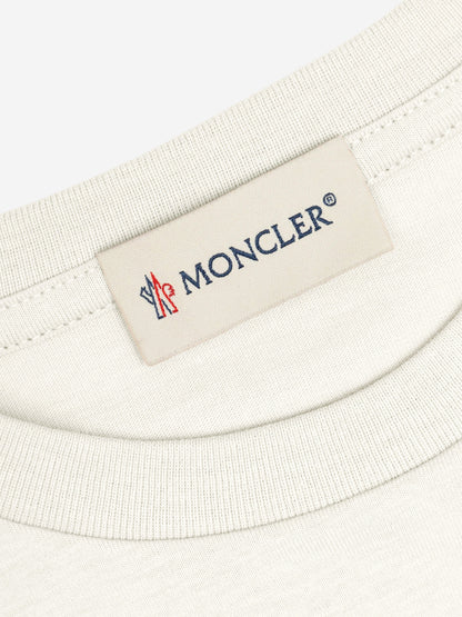 Moncler Enfant Girls Logo T-Shirt in Ivory