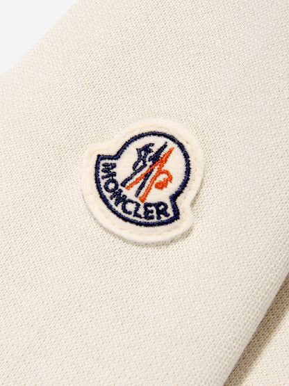Moncler Enfant Girls Branded Sweater Dress in Ivory