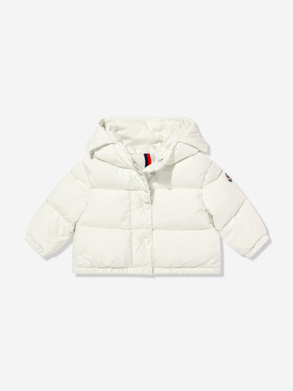 Moncler Enfant Baby Girls Laurie Down Padded Jacket in Ivory