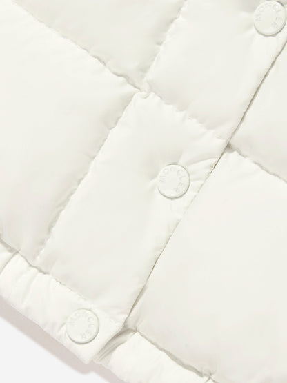 Moncler Enfant Baby Girls Laurie Down Padded Jacket in Ivory