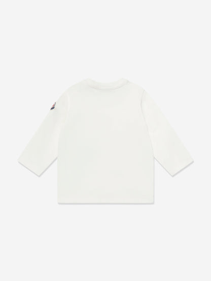 Moncler Enfant Baby Boys Long Sleeve Bear T-Shirt in Ivory
