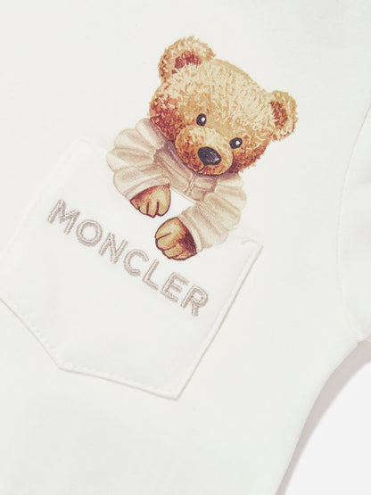 Moncler Enfant Baby Boys Long Sleeve Bear T-Shirt in Ivory