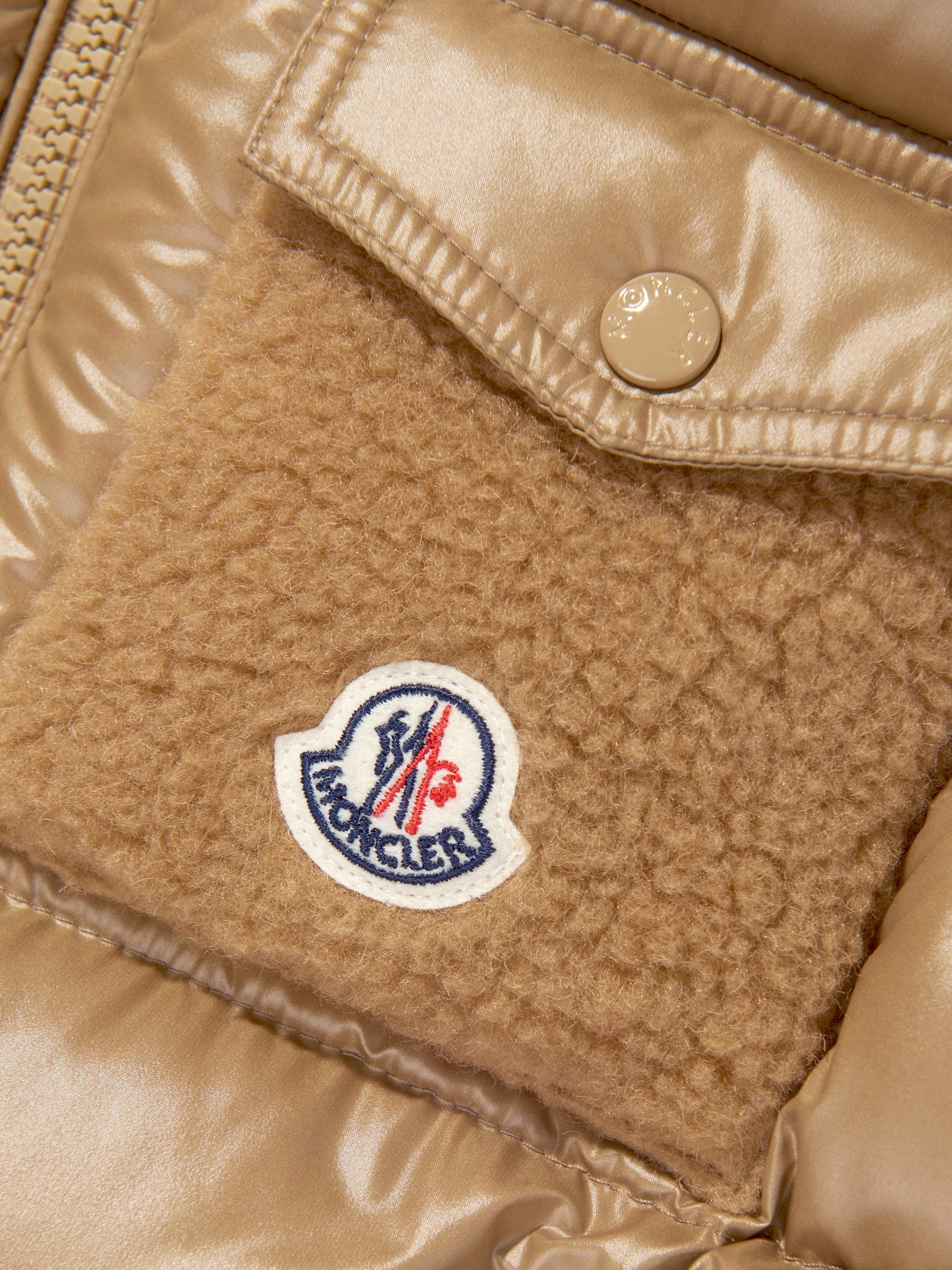 Moncler Enfant Kids Yule Down Padded Jacket in Beige