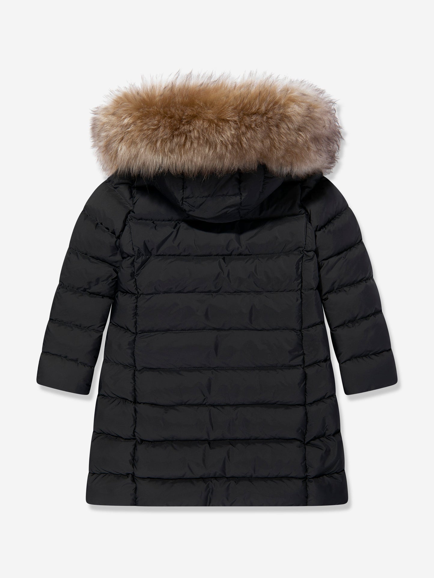 Moncler Enfant Girls Abelle Down Padded Long Coat in Black