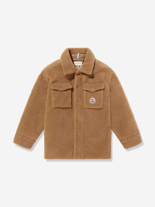 Moncler Enfant Boys Pocket Overshirt in Beige