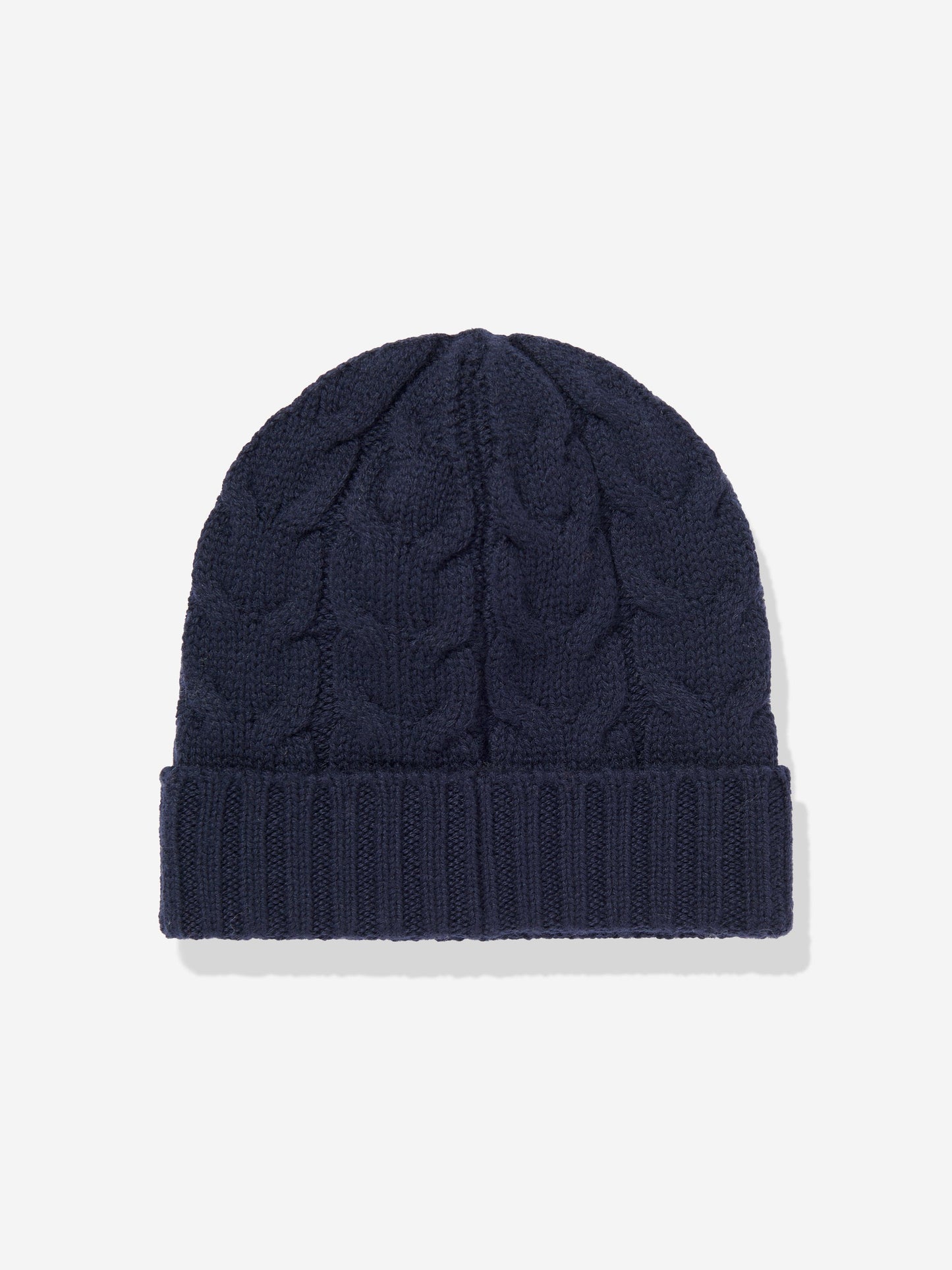 Moncler Enfant Boys Wool Knit Beanie Hat in Navy