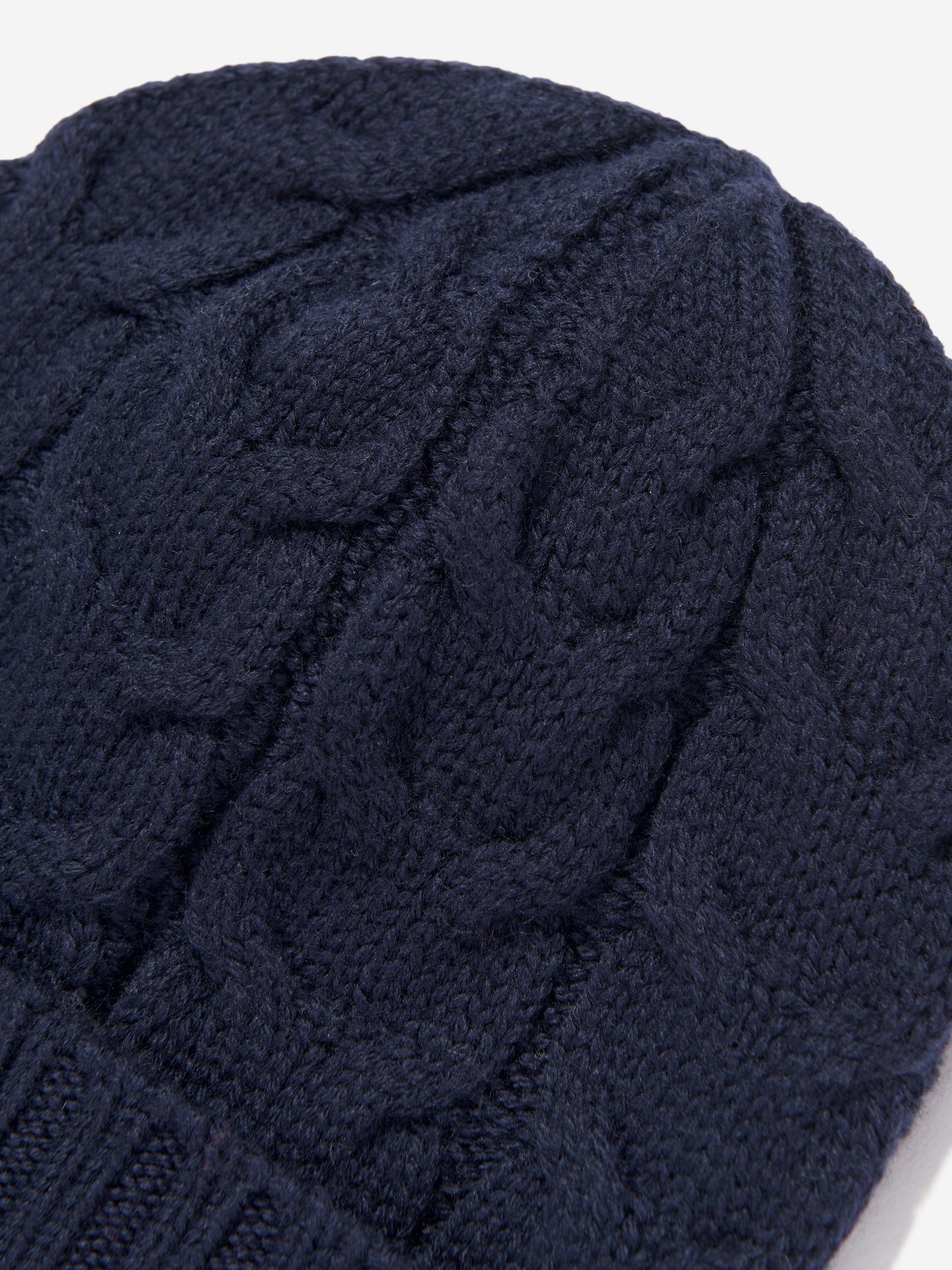 Moncler Enfant Boys Wool Knit Beanie Hat in Navy