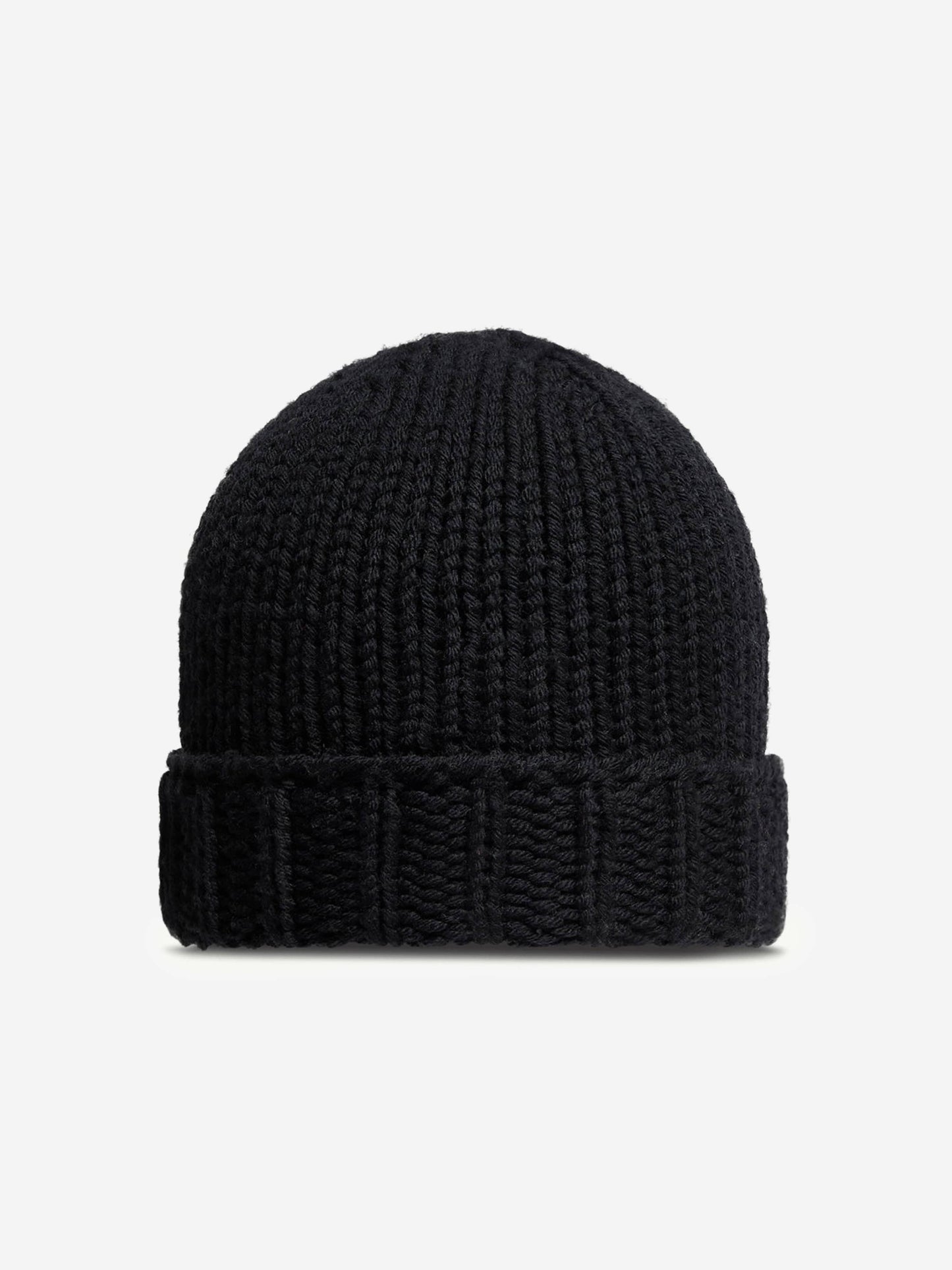 Moncler Enfant Girls Wool Knit Beanie Hat in Black