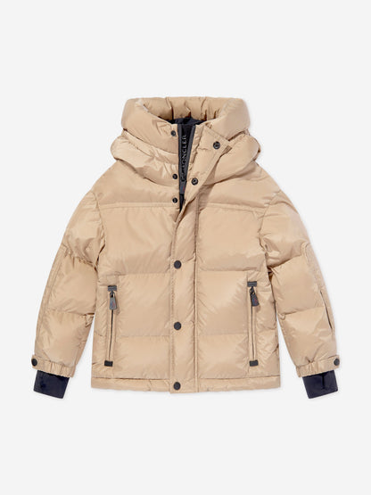 Moncler Enfant Kids Grenoble Kasanka Down Padded Jacket in Beige