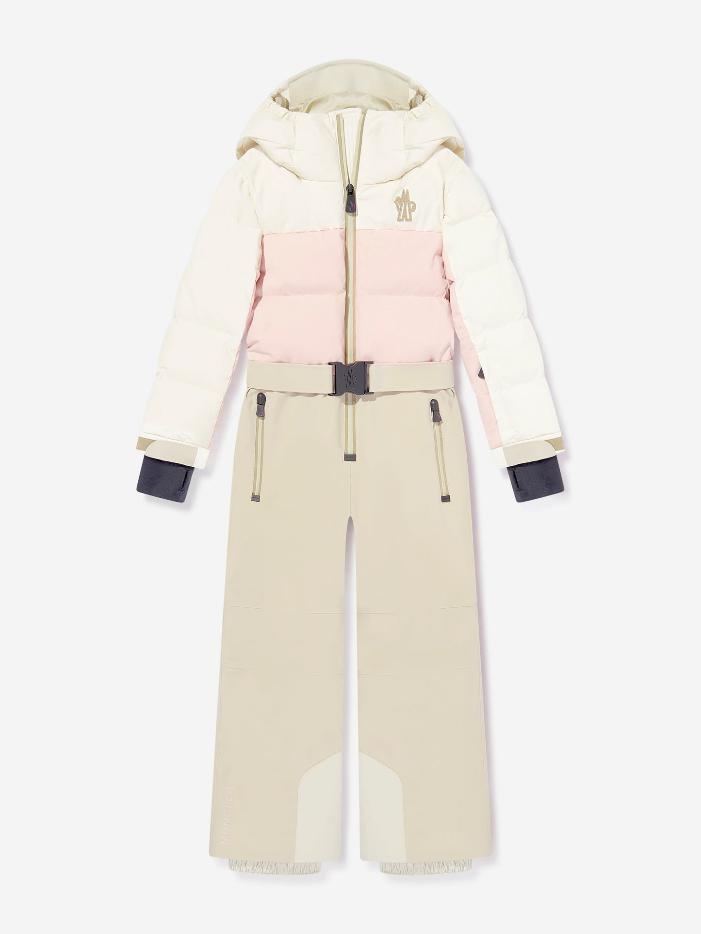 Moncler Enfant Girls Grenoble Down Padded Ski Suit in Pink