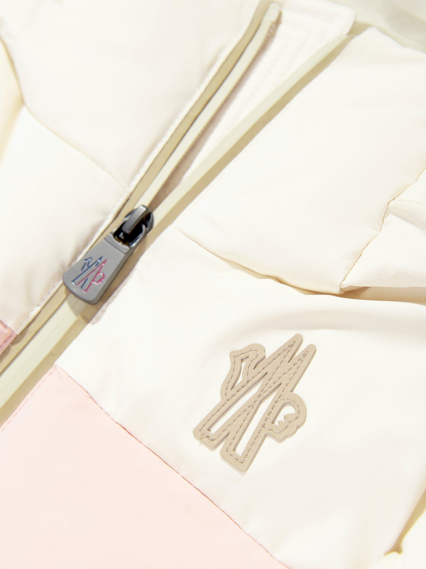 Moncler Enfant Girls Grenoble Down Padded Ski Suit in Pink