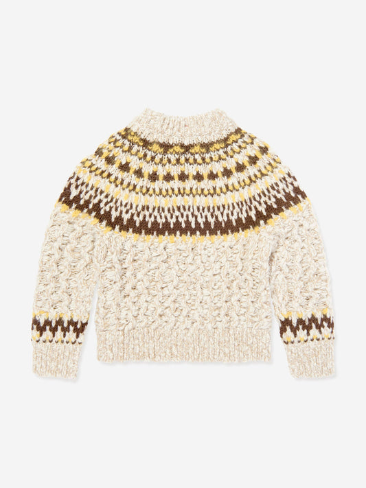 Moncler Enfant Kids Logo Sweater in Beige