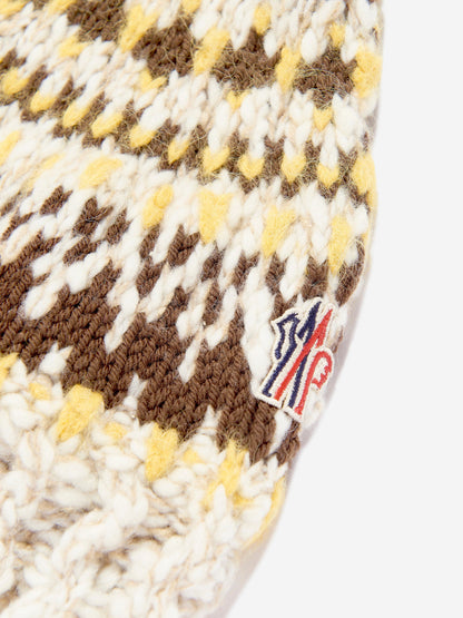 Moncler Enfant Kids Logo Sweater in Beige