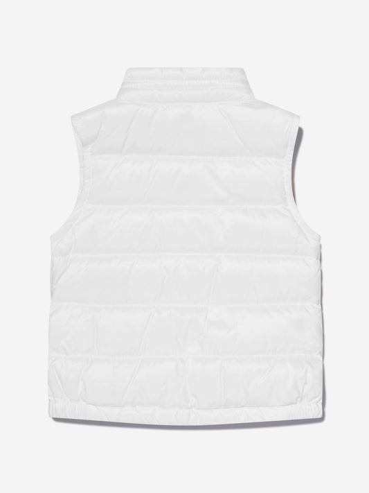 Moncler Enfant Baby Down Padded New Amaury Gilet in White