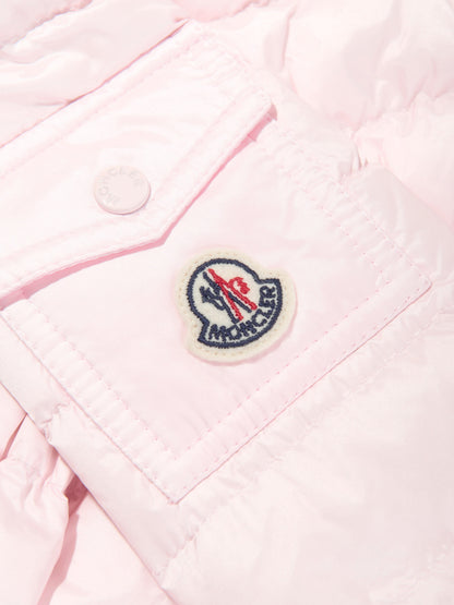 Moncler Enfant Baby Girls Down Padded Dalles Jacket in Pink