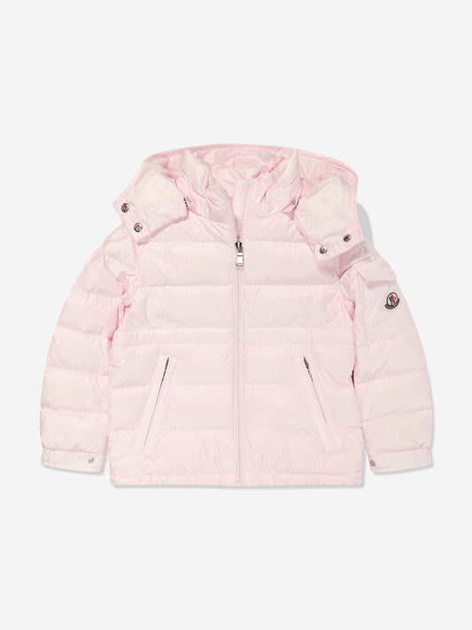 Moncler Enfant Girls Down Padded Dalles Jacket in Pink