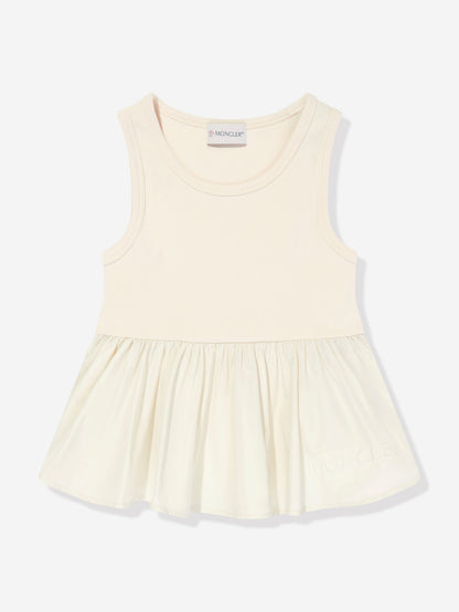 Moncler Enfant Girls Sleeveless Top in Ivory