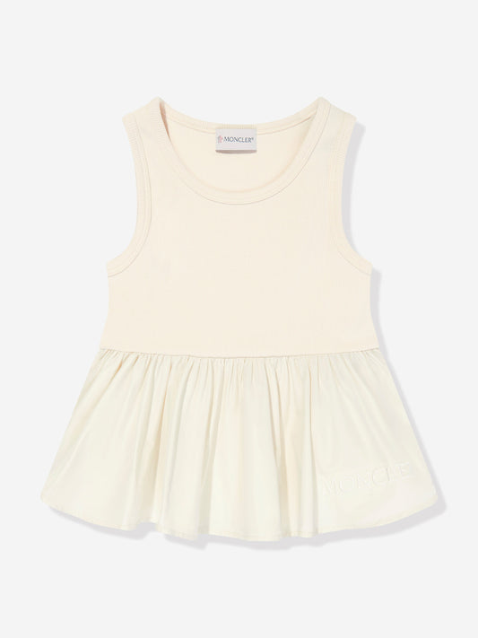 Moncler Enfant Girls Sleeveless Top in Ivory