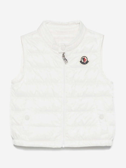 Moncler Enfant Baby Boys Down Padded New Amaury Gilet in Ivory