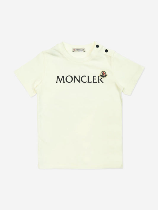 Moncler Enfant Baby Boys Logo T-Shirt in Ivory