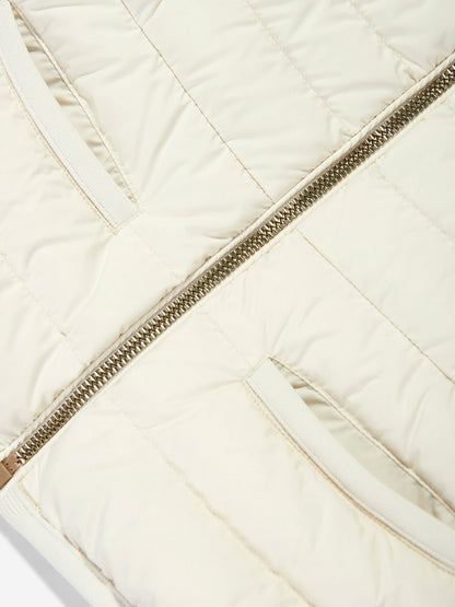 Moncler Enfant Girls Down Padded Dimase Jacket in Ivory