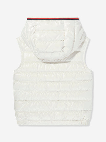 Moncler Enfant Boys Down Padded Dorcas Gilet in ivory