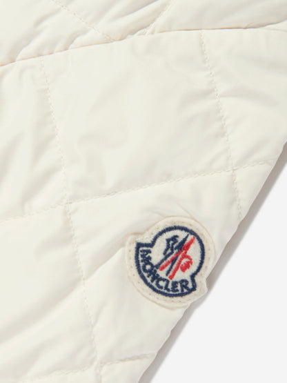 Moncler Enfant Girls Down Padded Philanta Jacket in Ivory