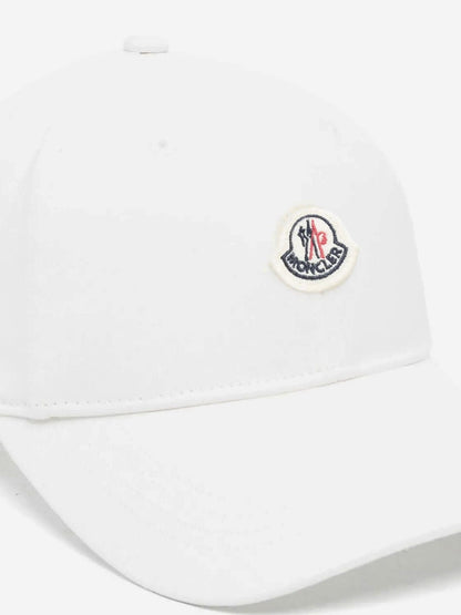 Moncler Enfant Boys Logo Cap in White