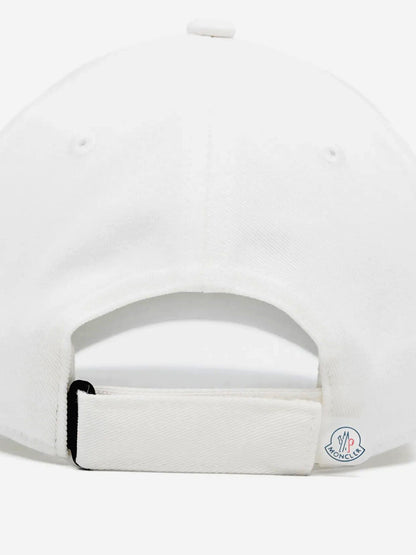 Moncler Enfant Boys Logo Cap in White