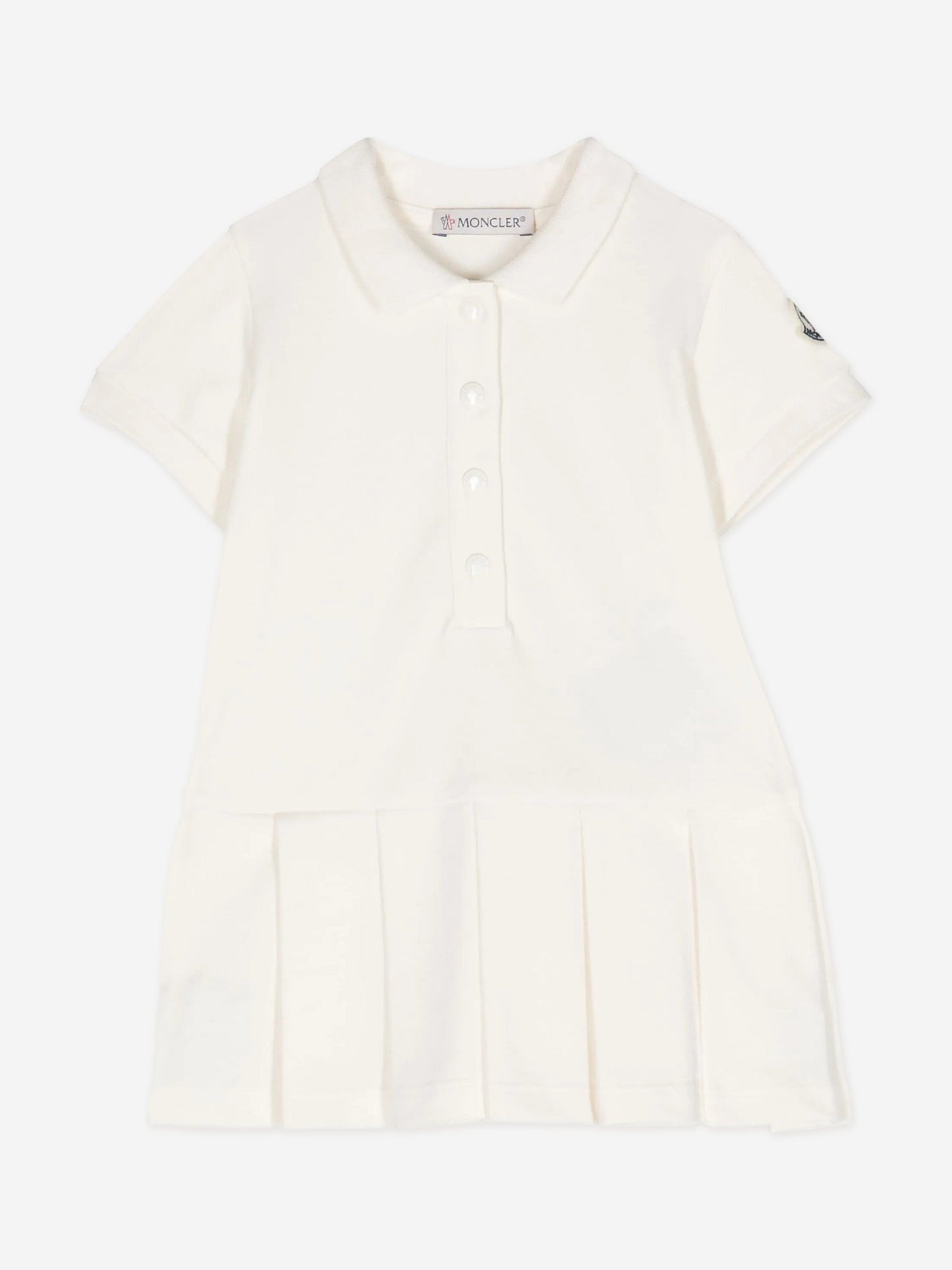 Moncler Enfant Baby Girls Polo Dress in Ivory