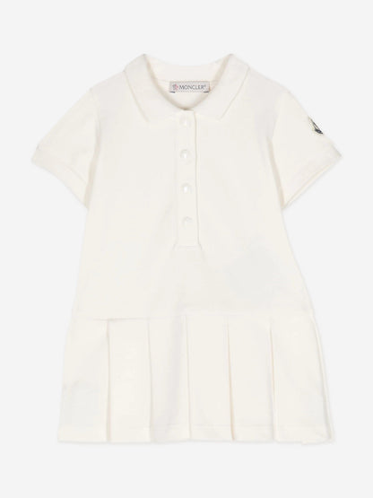 Moncler Enfant Baby Girls Polo Dress in Ivory