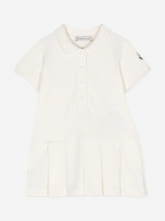 Moncler Enfant Baby Girls Polo Dress in Ivory