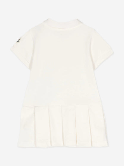 Moncler Enfant Baby Girls Polo Dress in Ivory